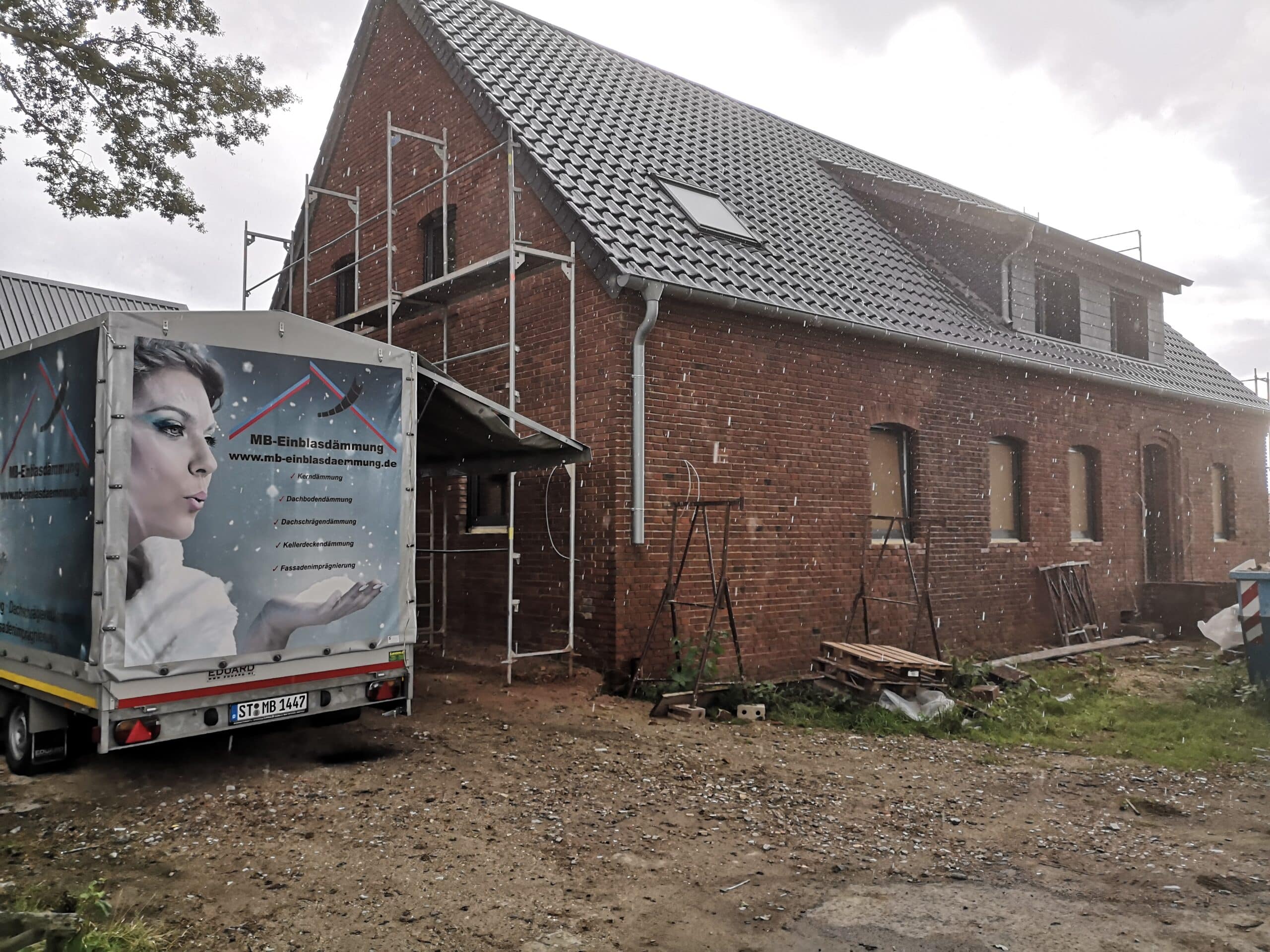 Kernd&auml;mmung eines Sanierungsprojekts in Greven von innen mit Neopixels Premium